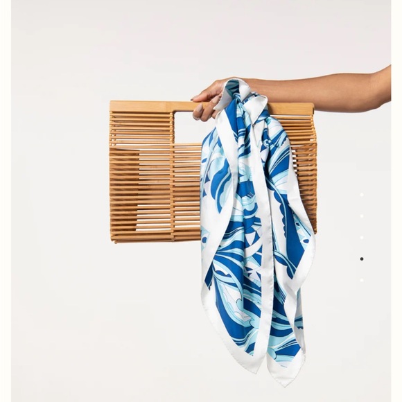 Cult Gaia Top Handle Bamboo Bag NWT Natural - Picture 5 of 8